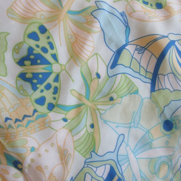 Butterflies 1970's scarf - Picture 5 of 5